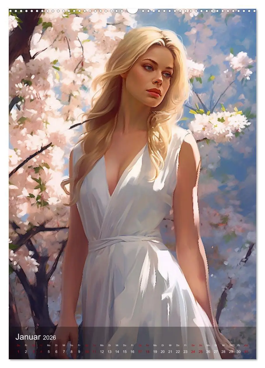 Bild: 9783516314991 | Elegant mit langem Haar (hochwertiger Premium Wandkalender 2026 DIN...