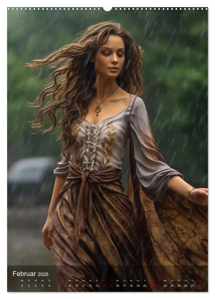 Bild: 9783516314991 | Elegant mit langem Haar (hochwertiger Premium Wandkalender 2026 DIN...