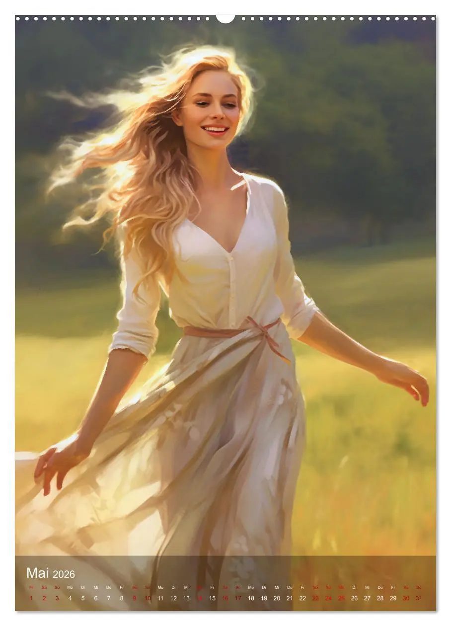 Bild: 9783516314991 | Elegant mit langem Haar (hochwertiger Premium Wandkalender 2026 DIN...