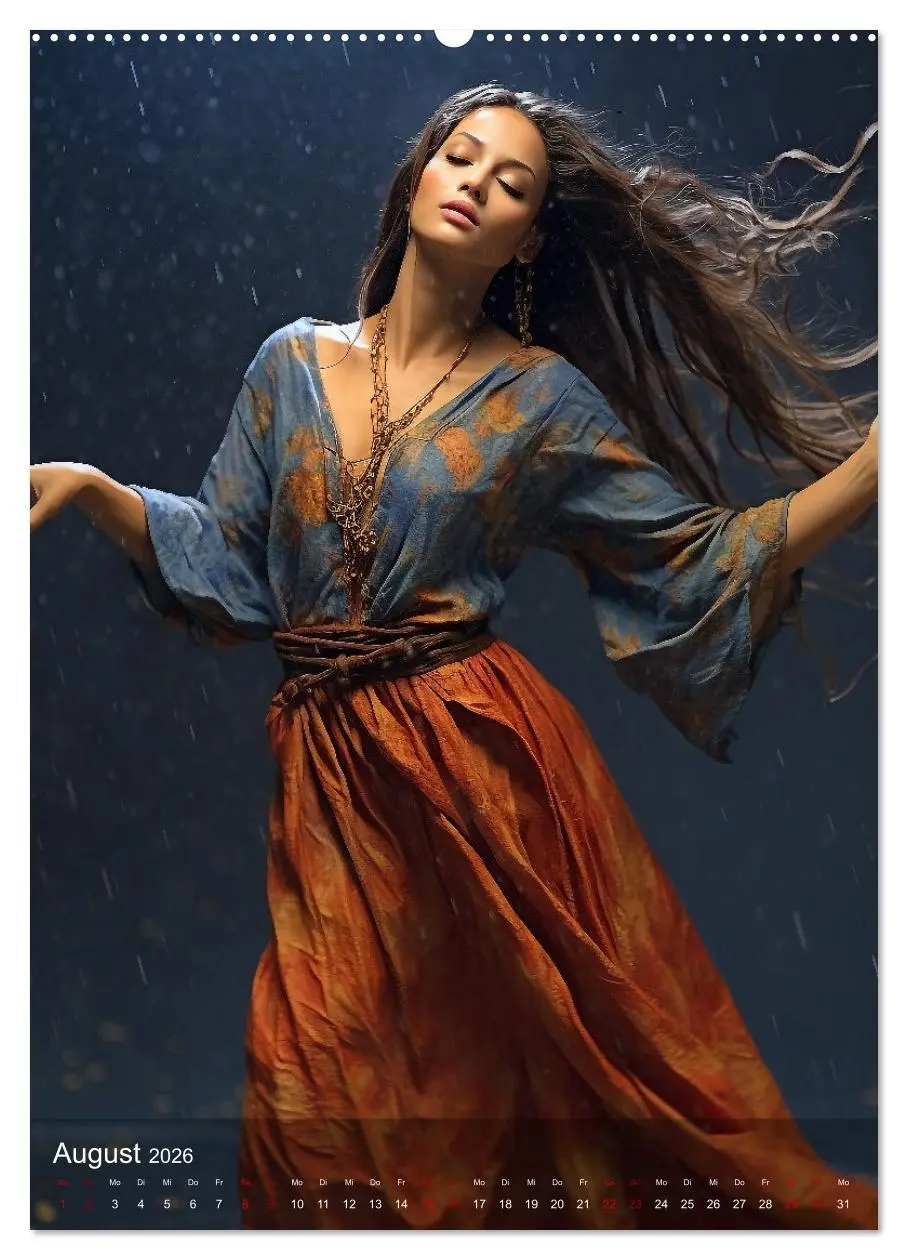Bild: 9783516314991 | Elegant mit langem Haar (hochwertiger Premium Wandkalender 2026 DIN...