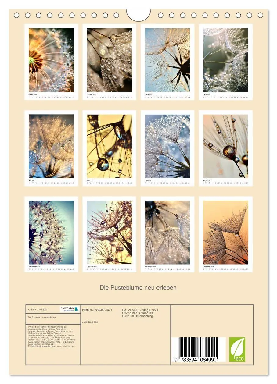 Bild: 9783594084991 | Die Pusteblume neu erleben (Wandkalender 2027 DIN A4 hoch),...