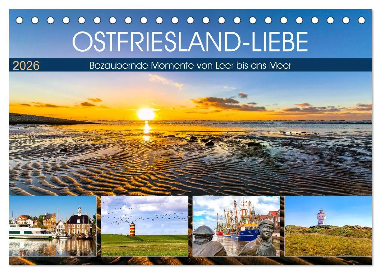 Cover: 9783457735091 | OSTFRIESLAND-LIEBE (Tischkalender 2026 DIN A5 quer), CALVENDO...