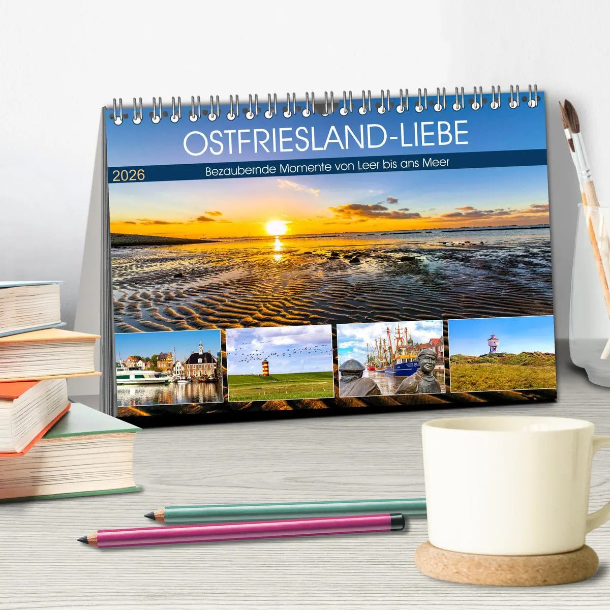 Bild: 9783457735091 | OSTFRIESLAND-LIEBE (Tischkalender 2026 DIN A5 quer), CALVENDO...