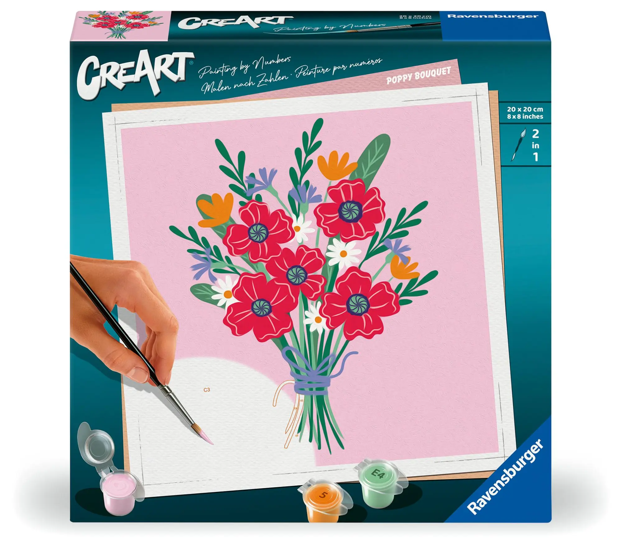 Cover: 4005556255191 | CreArt, Malen nach Zahlen Adults Trend - Mohnblumenstrauß | Spiel
