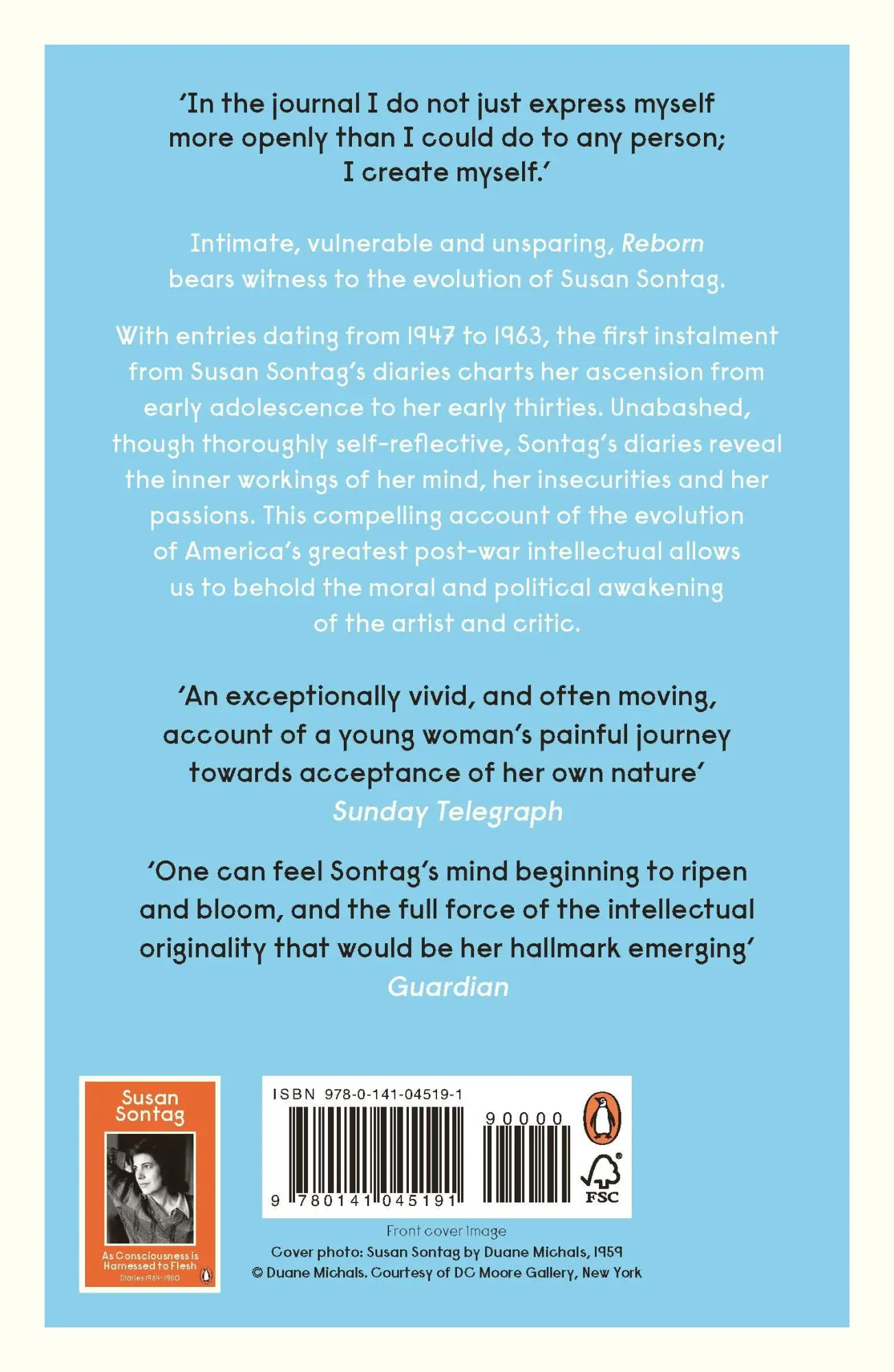 Rückseite: 9780141045191 | Reborn | Early Diaries 1947-1963 | Susan Sontag | Taschenbuch | 320 S.