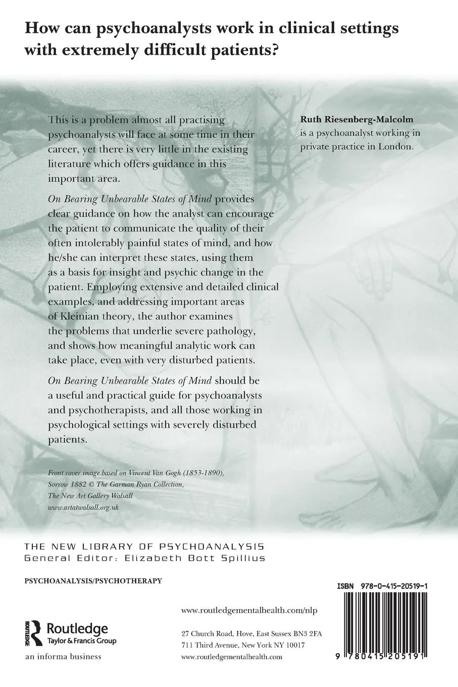 Rückseite: 9780415205191 | On Bearing Unbearable States of Mind | Ruth Riesenberg-Malcolm | Buch