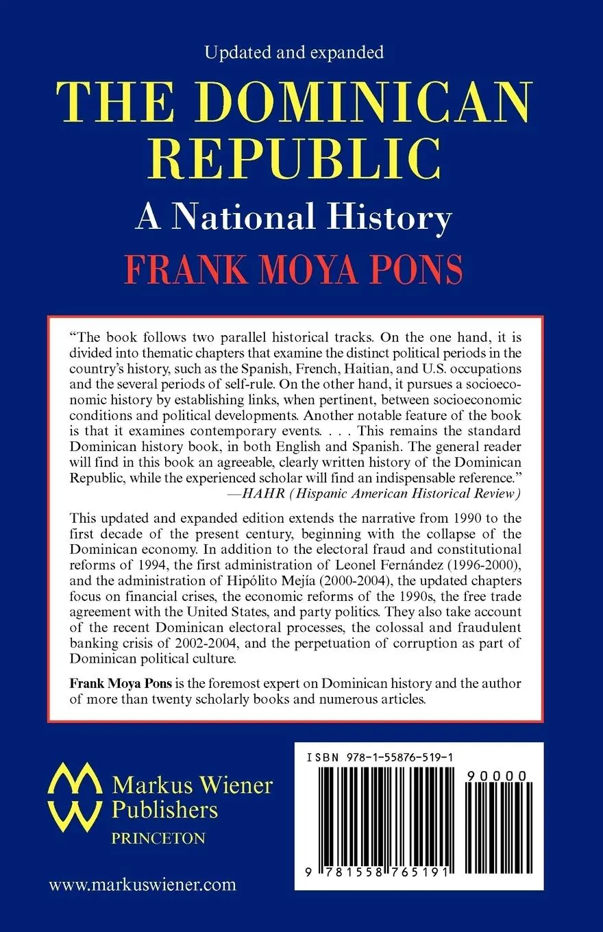 Rückseite: 9781558765191 | The Dominican Republic | Frank Moya Pons | Taschenbuch | Englisch