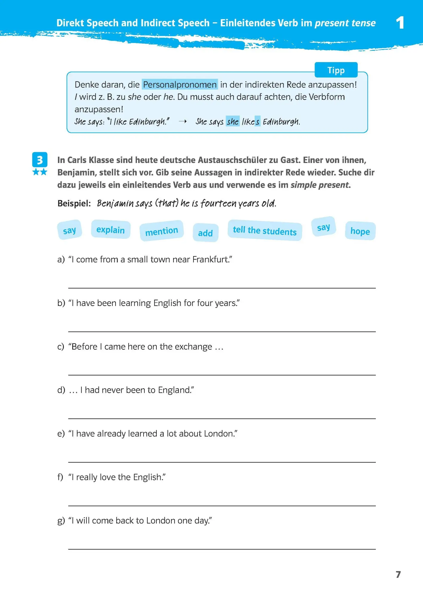 Bild: 9783129275191 | Klett 10-Minuten-Training Englisch Direct Speech - Indirect Speech...