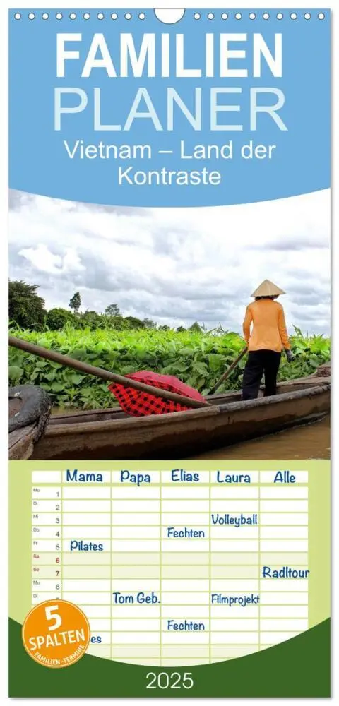 Cover: 9783457105191 | Familienplaner 2025 - Vietnam - Land der Kontraste 2025 mit 5...