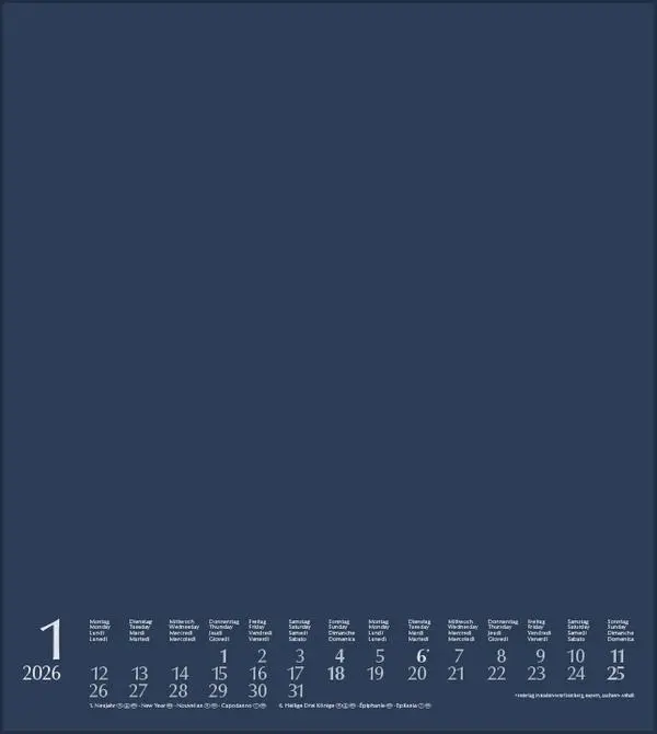 Bild: 9783731885191 | Foto-Malen-Basteln Bastelkalender dunkelblau 2026 | Verlag Korsch