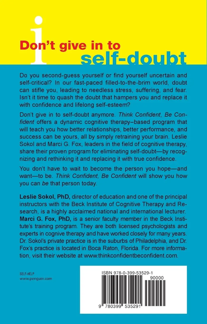 Rückseite: 9780399535291 | Think Confident, Be Confident | Leslie Sokol (u. a.) | Taschenbuch