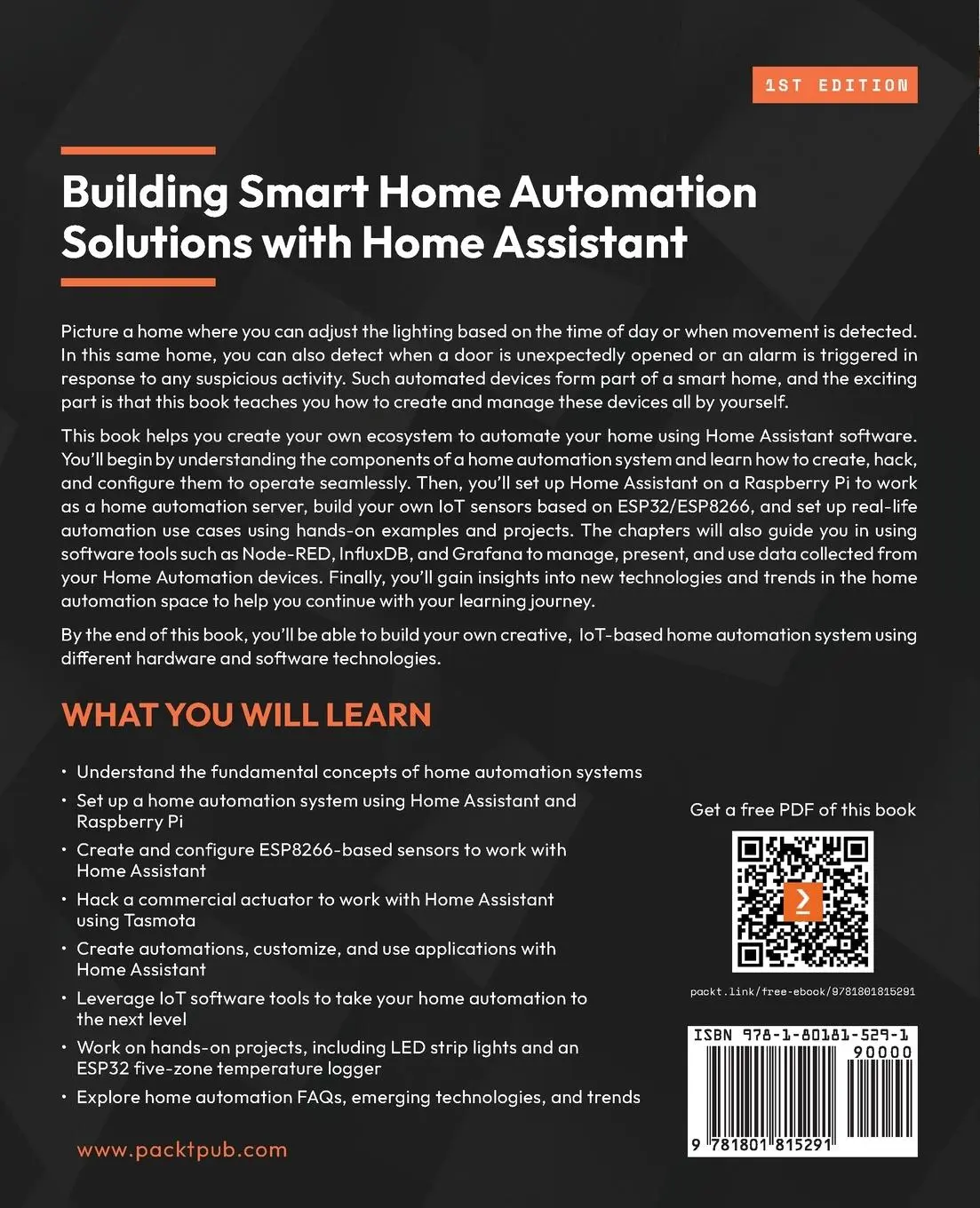 Rückseite: 9781801815291 | Building Smart Home Automation Solutions with Home Assistant | Buch