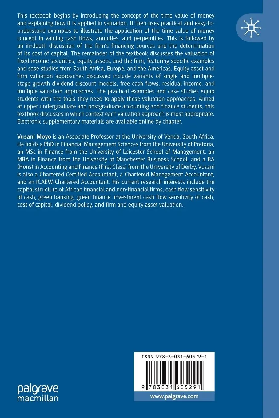 Rückseite: 9783031605291 | Firm, Equity Asset, and Fixed Income Securities Valuation | Moyo | xxv