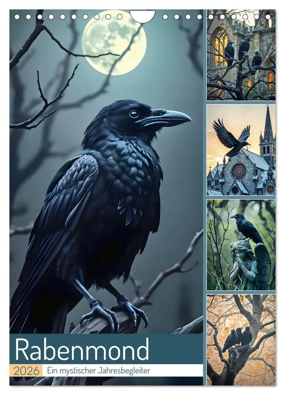 Cover: 9783457265291 | Rabenmond - Ein mystischer Jahresbegleiter (Wandkalender 2026 DIN...