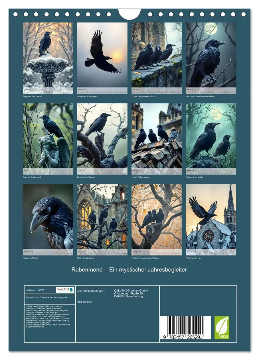 Bild: 9783457265291 | Rabenmond - Ein mystischer Jahresbegleiter (Wandkalender 2026 DIN...