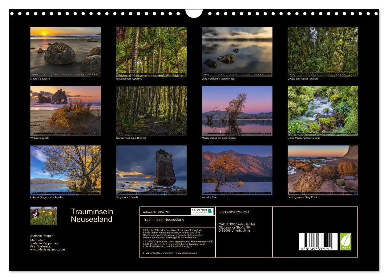 Bild: 9783457885291 | Trauminseln Neuseeland (Wandkalender 2026 DIN A3 quer), CALVENDO...