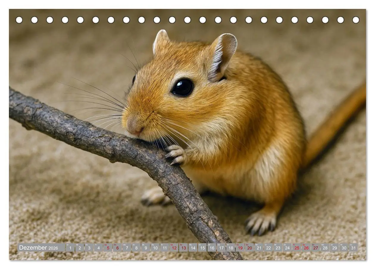 Bild: 9783516595291 | Maus im Haus - der Gerbil Kalender (Tischkalender 2026 DIN A5...