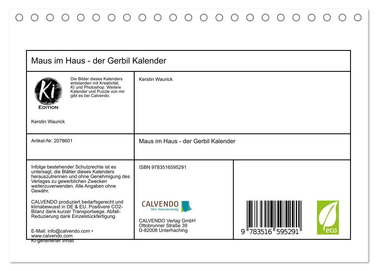 Bild: 9783516595291 | Maus im Haus - der Gerbil Kalender (Tischkalender 2026 DIN A5...