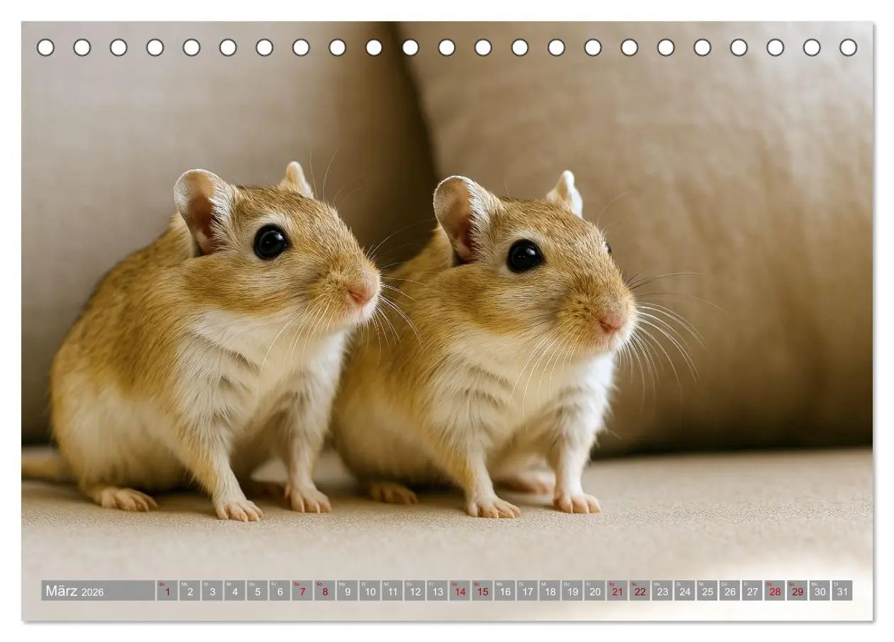 Bild: 9783516595291 | Maus im Haus - der Gerbil Kalender (Tischkalender 2026 DIN A5...