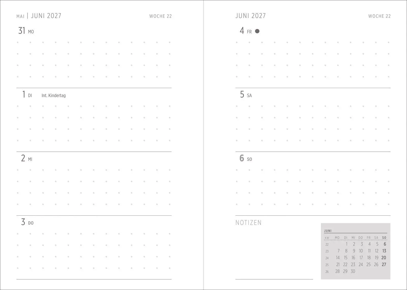 Bild: 4036442015391 | Taschenkalender A6 2027: Blütenmotiv, bestickt, grün | Groh Verlag