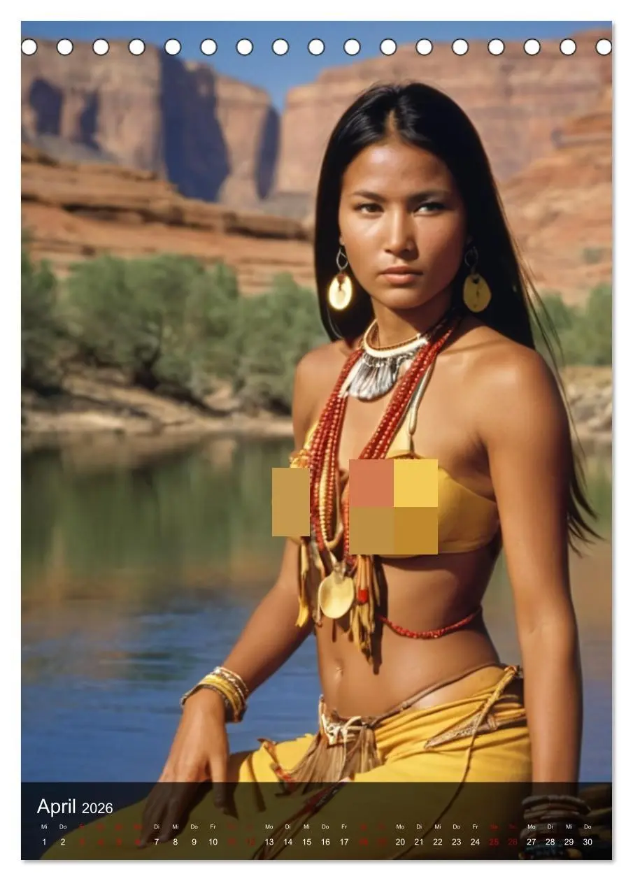 Bild: 9783516275391 | Native American Girls (Tischkalender 2026 DIN A5 hoch), CALVENDO...
