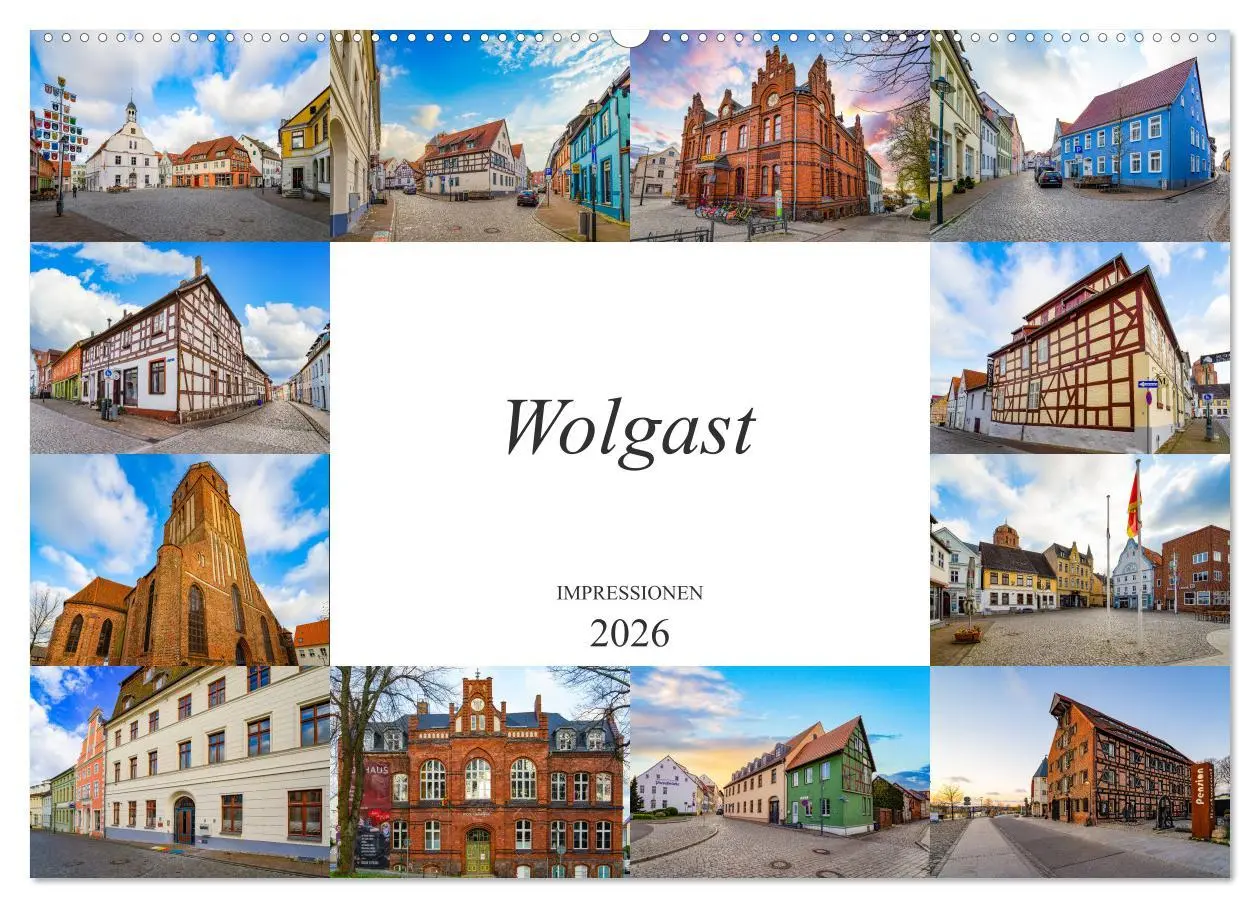 Cover: 9783457795491 | Wolgast Impressionen (Wandkalender 2026 DIN A2 quer), CALVENDO...
