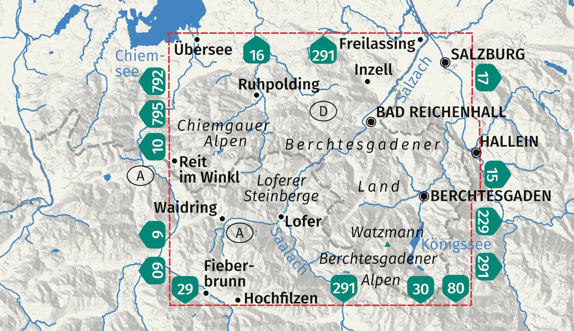 Bild: 9783991545491 | KOMPASS Wanderkarte 14 Berchtesgadener Land, Chiemgauer Alpen 1:50.000