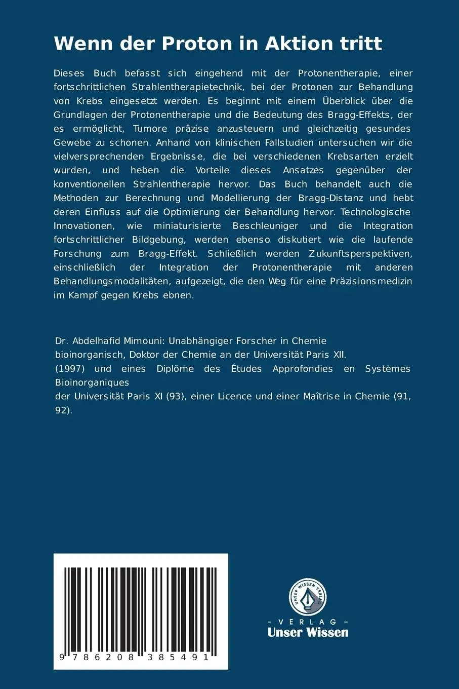 Rückseite: 9786208385491 | Wenn der Proton in Aktion tritt | Abdelhafid Mimouni | Taschenbuch