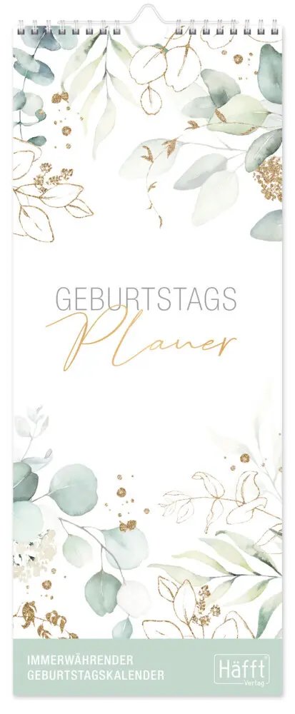 Cover: 4029357115591 | Geburtstagsplaner Wandkalender kompakt | Motiv [Blattgold] | Kalender