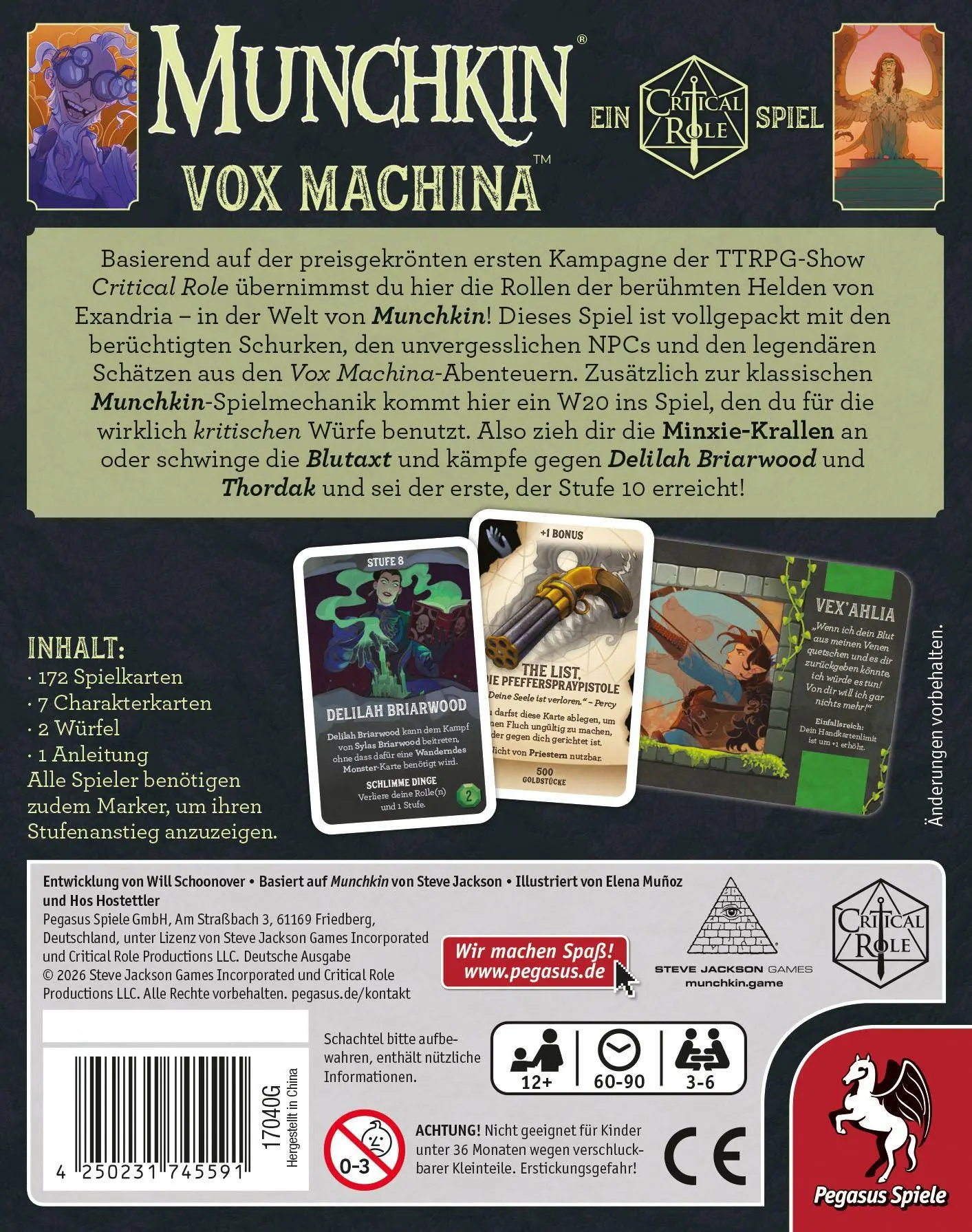 Bild: 4250231745591 | Munchkin Vox Machina | Spiel | 17040G | Deutsch | 2026