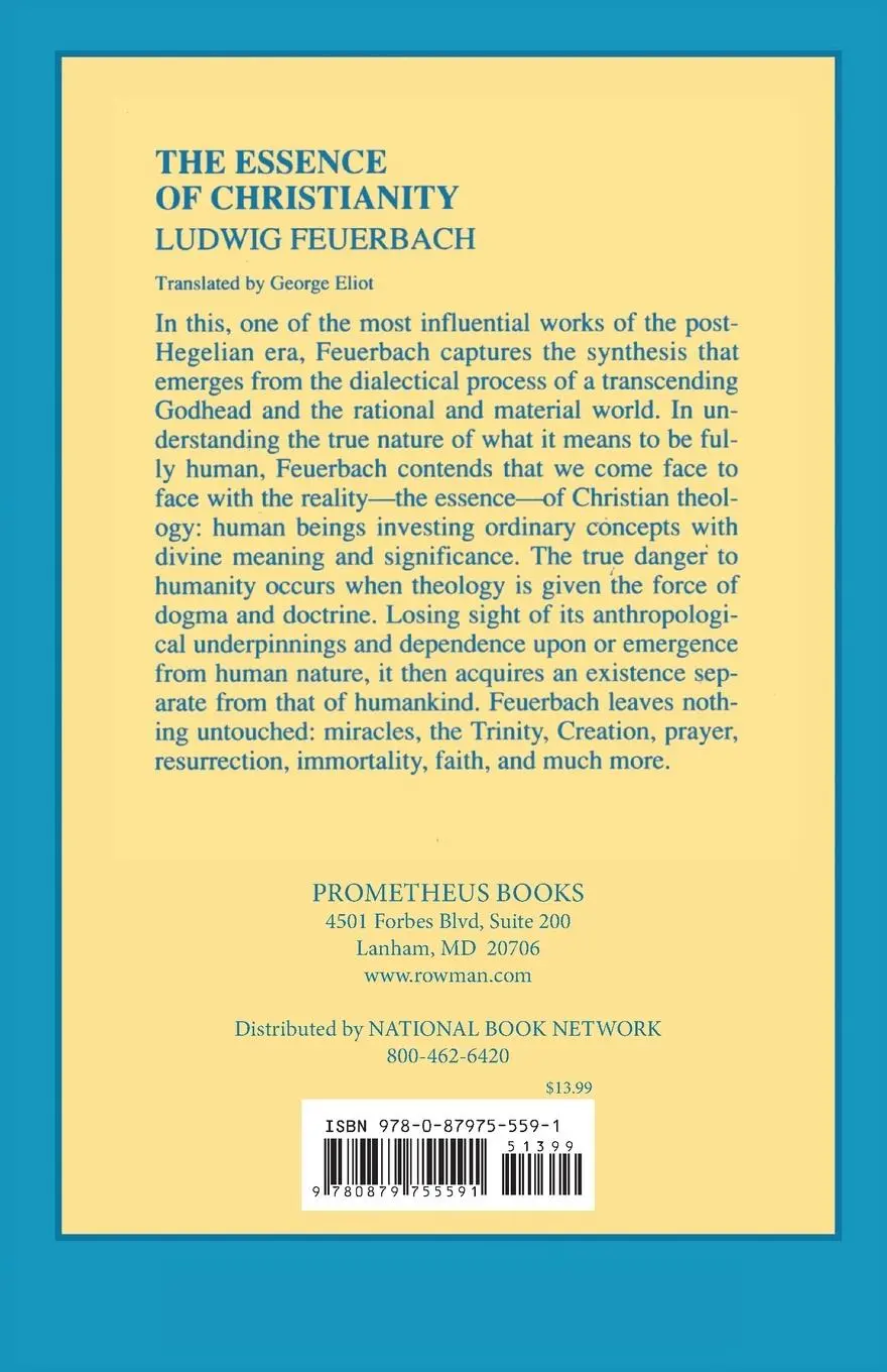Rückseite: 9780879755591 | The Essence of Christianity | Ludwig Feuerbach | Taschenbuch | 1989