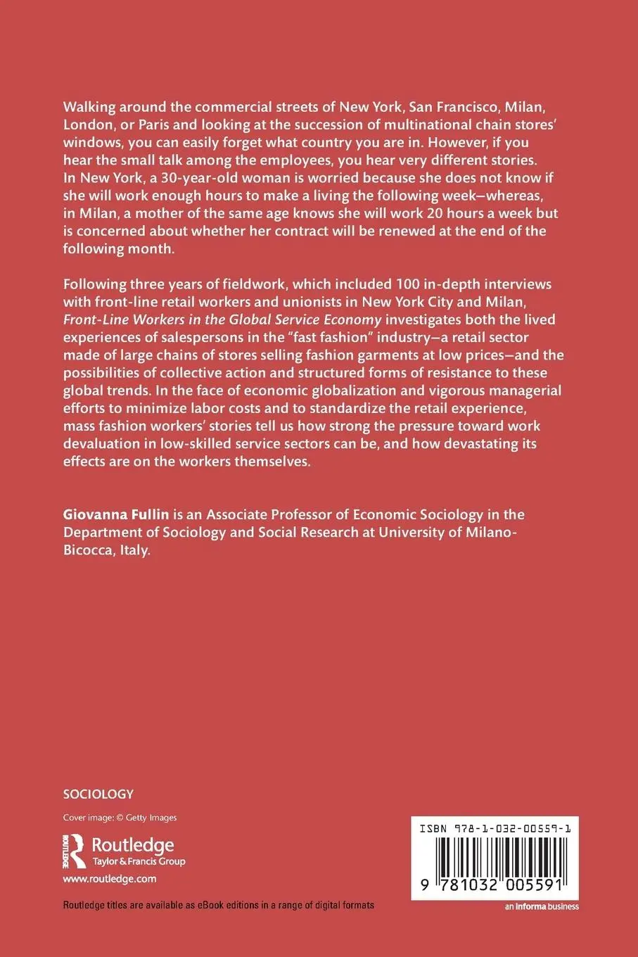 Rückseite: 9781032005591 | Front-Line Workers in the Global Service Economy | Giovanna Fullin