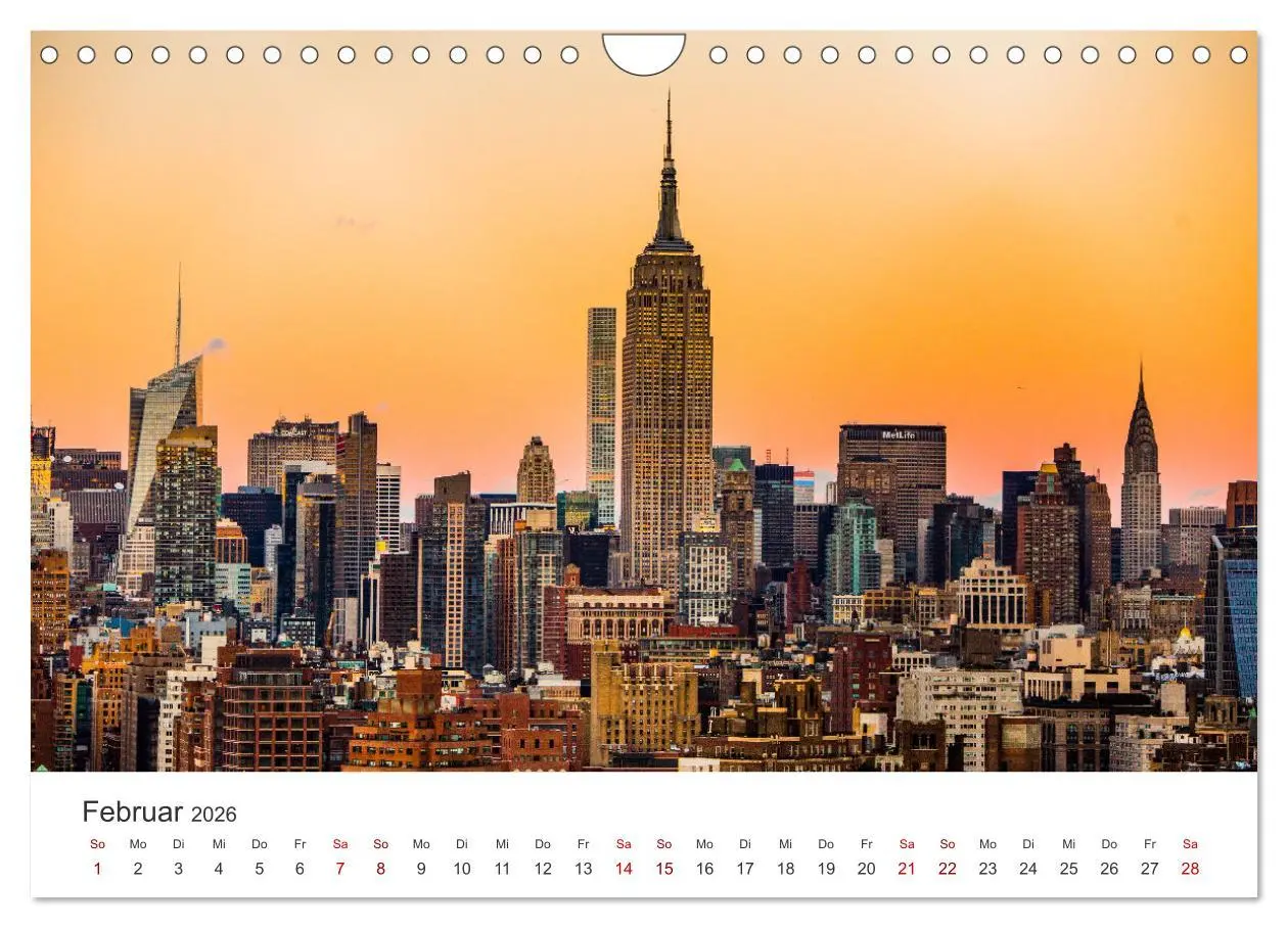 Bild: 9783457615591 | Über den Wolken in New York (Wandkalender 2026 DIN A4 quer),...