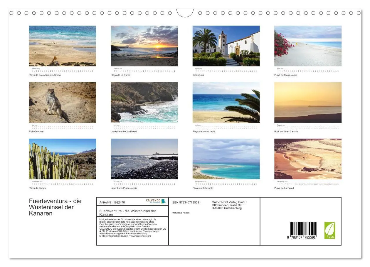 Bild: 9783457785591 | Fuerteventura - die Wüsteninsel der Kanaren (Wandkalender 2026 DIN...
