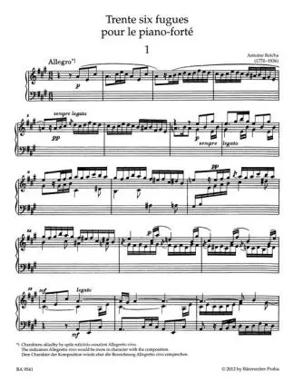 Bild: 9790260105591 | 36 Fugen für Klavier | Anton Reicha | Buch | Bärenreiter
