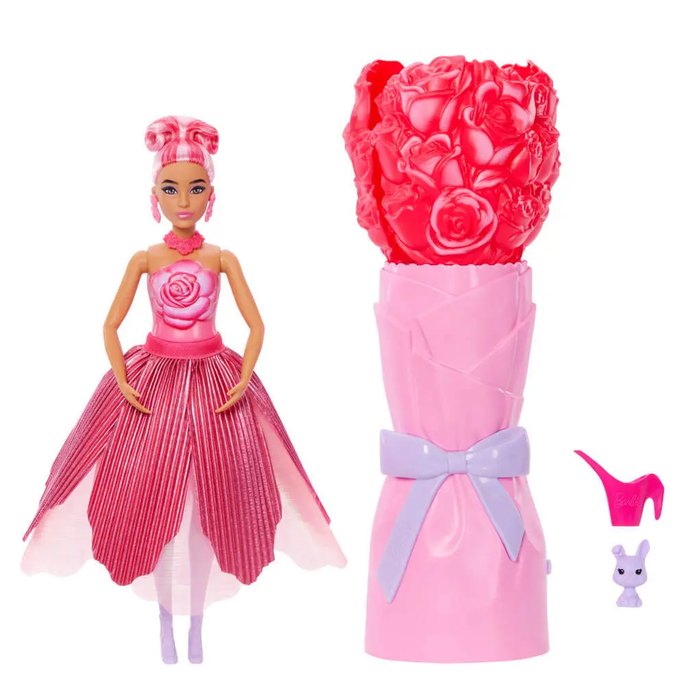 Bild: 194735375691 | Barbie Flower Surprise Puppe - rote Rose | Fensterkarton | JMF59