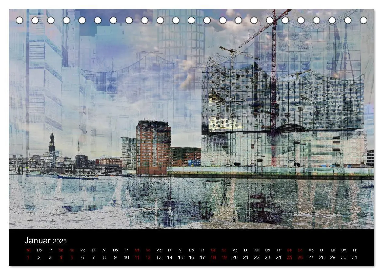 Bild: 9783435375691 | Elbphilharmonie-ARTig (Tischkalender 2025 DIN A5 quer), CALVENDO...