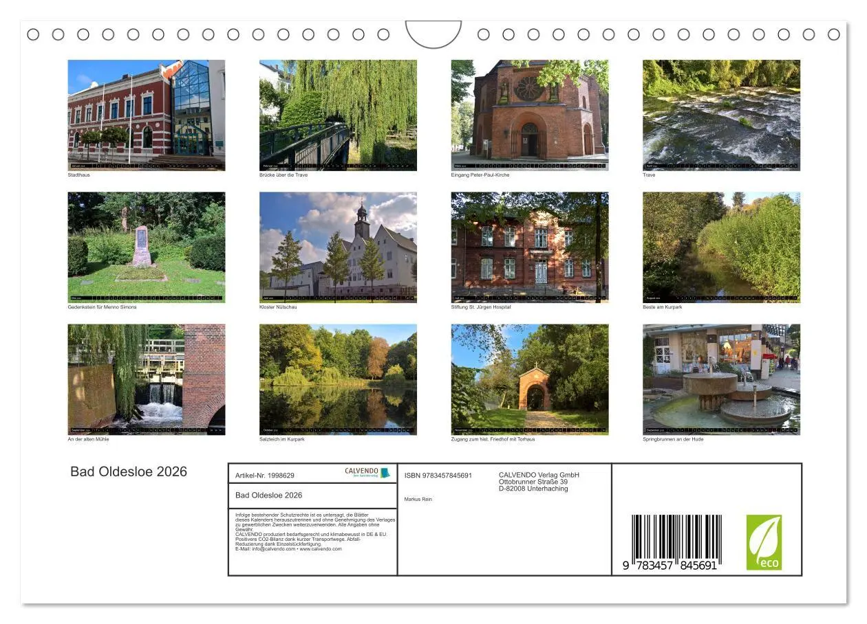 Bild: 9783457845691 | Bad Oldesloe 2026 (Wandkalender 2026 DIN A4 quer), CALVENDO...