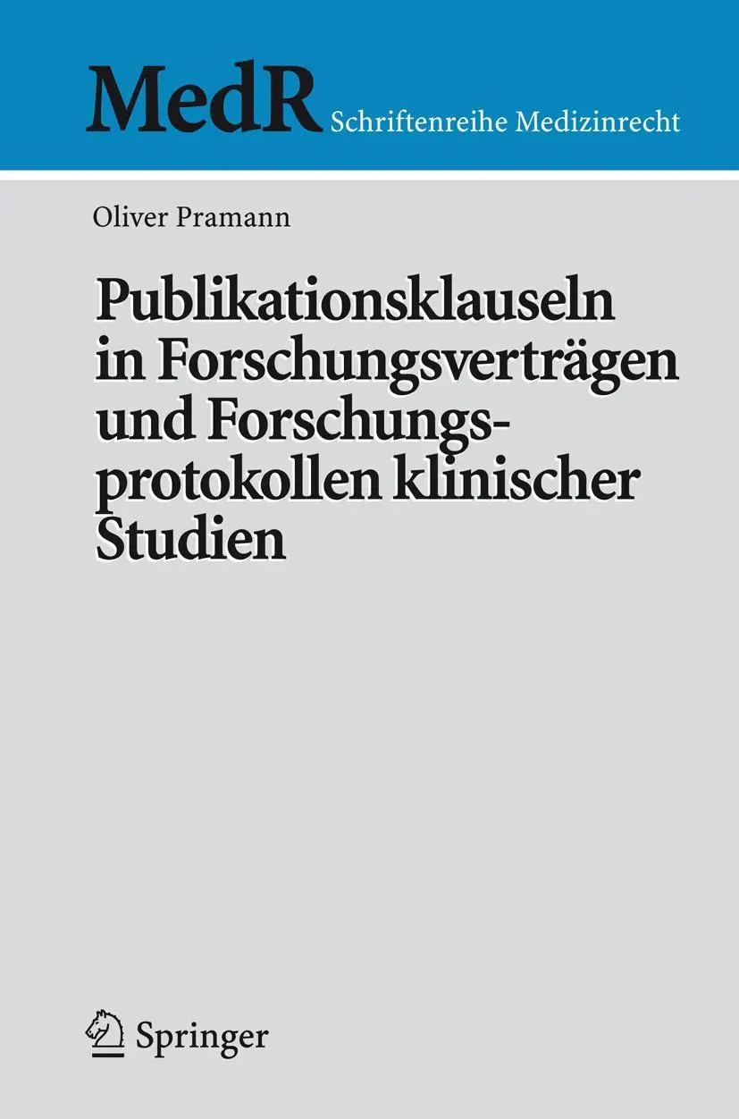 Cover: 9783540695691 | Publikationsklauseln in Forschungsverträgen und...