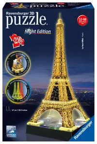 Cover: 4005556125791 | Eiffelturm bei Nacht. 3D-Puzzle 216 Teile | Spiel | 3D Puzzles | 12579