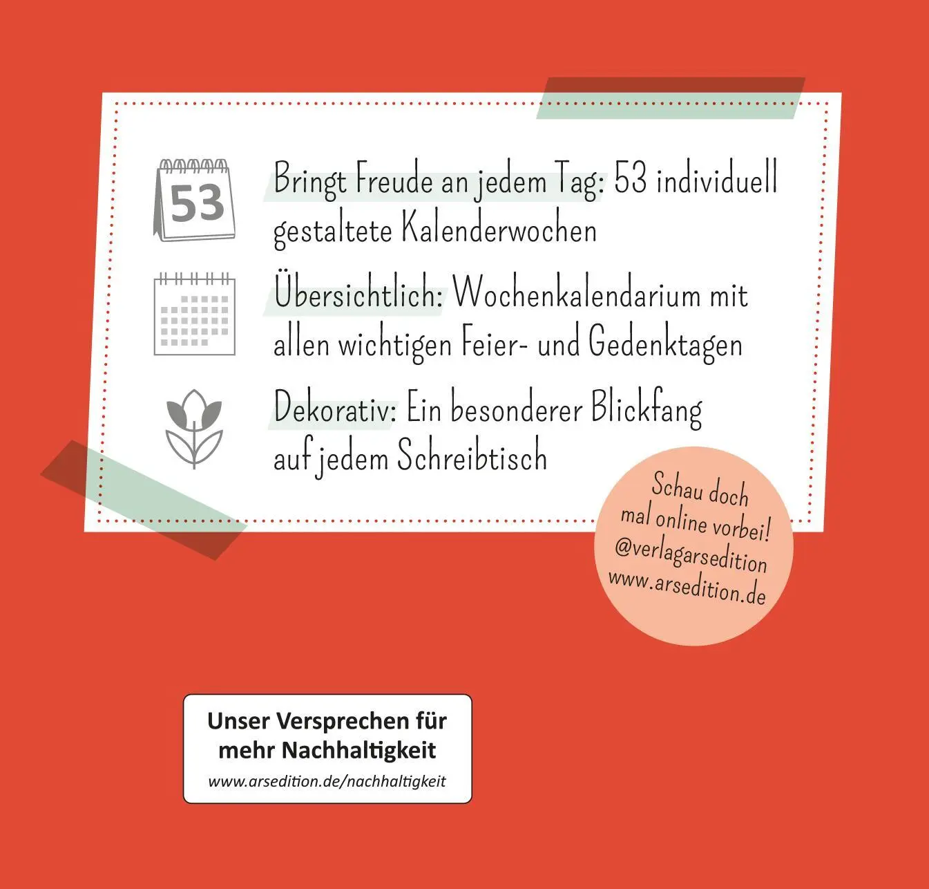 Rückseite: 4014489135791 | Mini-Wochenkalender Ein Jahr voll Glück 2026 | Kalender | 108 S.