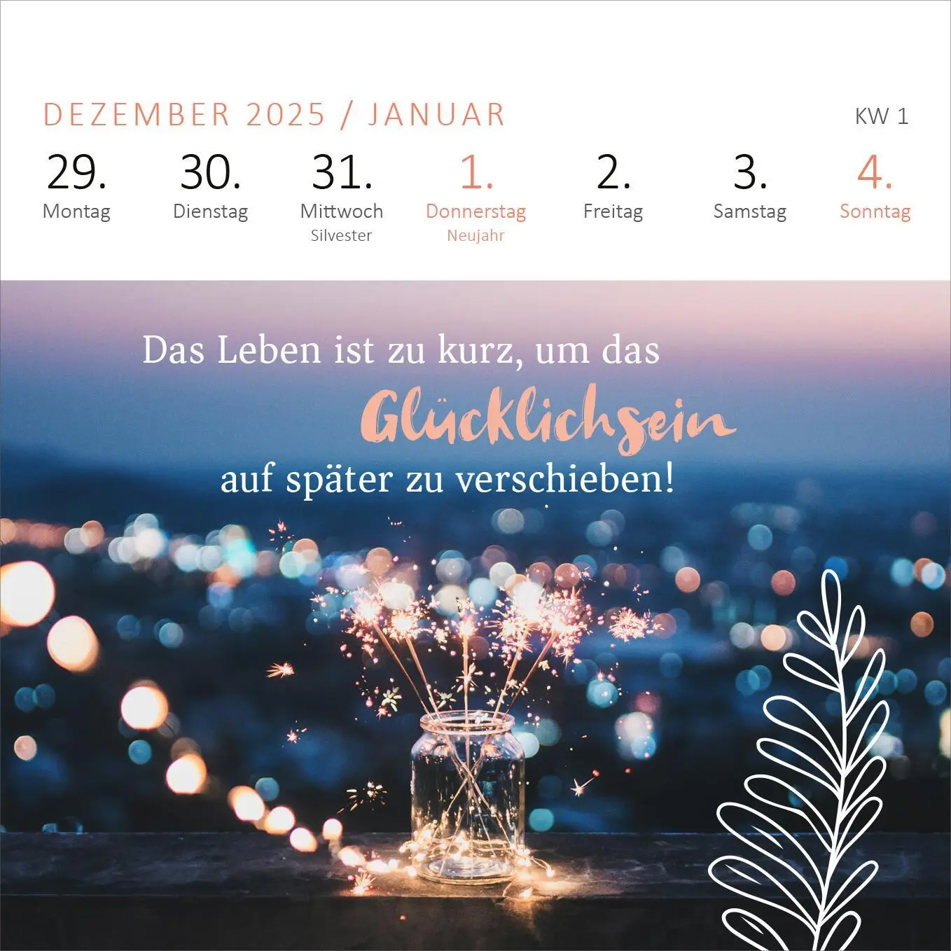 Bild: 4014489135791 | Mini-Wochenkalender Ein Jahr voll Glück 2026 | Kalender | 108 S.