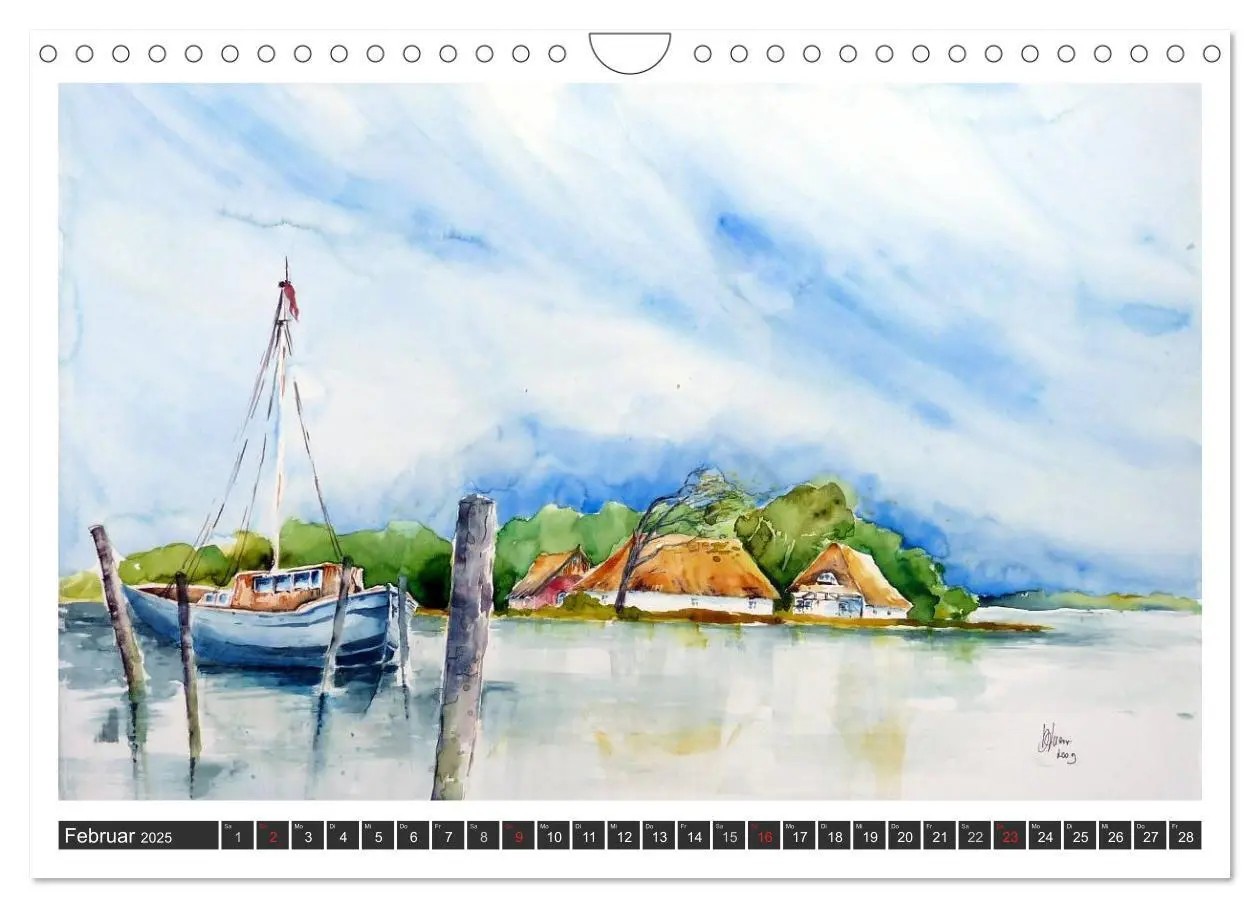 Bild: 9783435815791 | Aquarelle - Fischland-Darß (Wandkalender 2025 DIN A4 quer),...