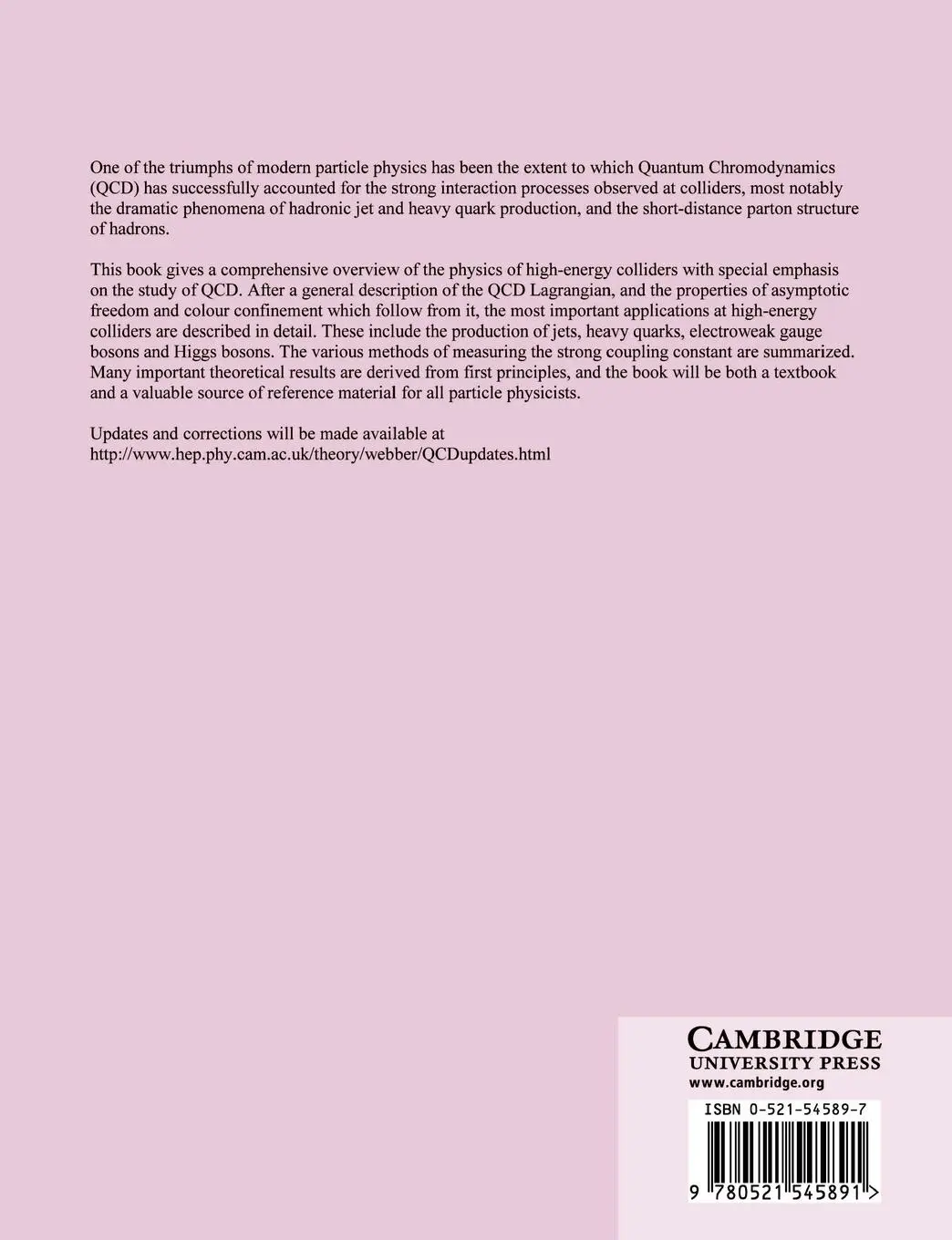 Rückseite: 9780521545891 | QCD and Collider Physics | R. K. Ellis (u. a.) | Taschenbuch | 2003