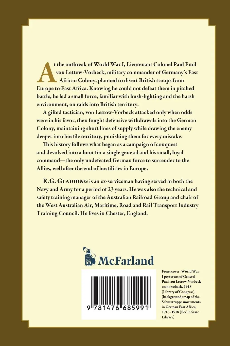 Rückseite: 9781476685991 | The Kaiser's Last General | R. G. Gladding | Taschenbuch | Paperback