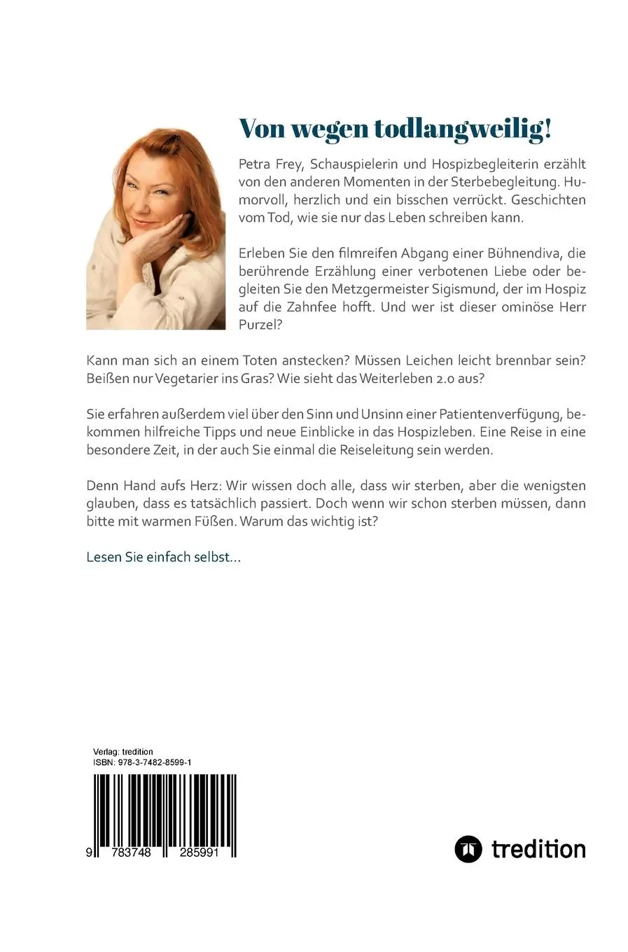 Rückseite: 9783748285991 | SterbeMund | Petra Frey | Buch | 136 S. | Deutsch | 2022 | tredition