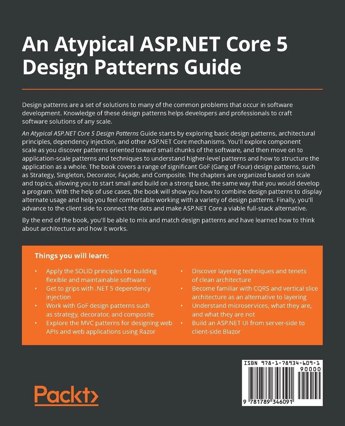 Rückseite: 9781789346091 | An Atypical ASP.NET Core 5 Design Patterns Guide | Carl-Hugo Marcotte