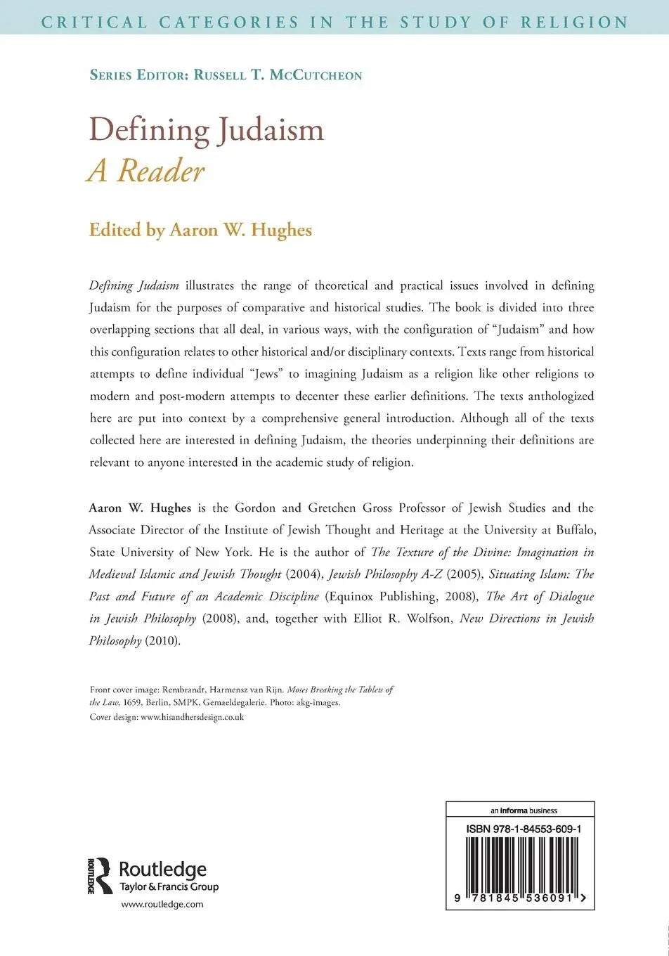 Rückseite: 9781845536091 | Defining Judaism | A Reader | Aaron W. Hughes | Taschenbuch | Englisch