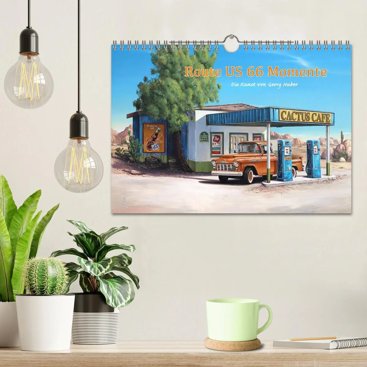 Bild: 9783457636091 | Route US 66 Momente Gemälde von Georg Huber (Wandkalender 2026 DIN...