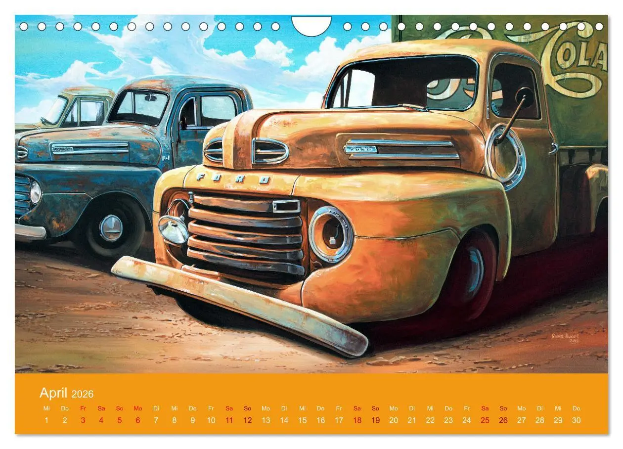 Bild: 9783457636091 | Route US 66 Momente Gemälde von Georg Huber (Wandkalender 2026 DIN...